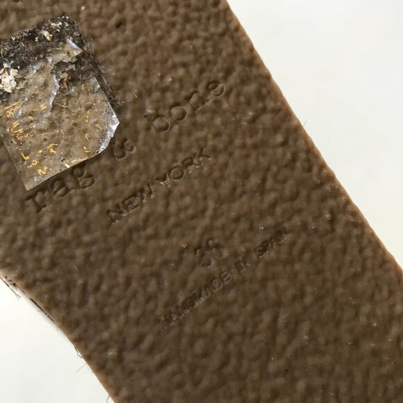 Rag & Bone August Platform Espadrille Sandals Womens 36 6 Black Tan Leather Shoe - Picture 10 of 11